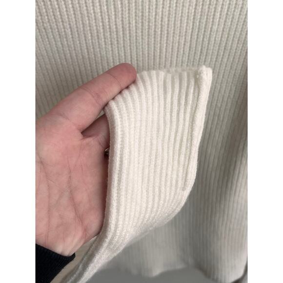 Rachel Parcell RP White Ribbed Mock Neck Sweater Women's Size XS - Picture 4 of 7